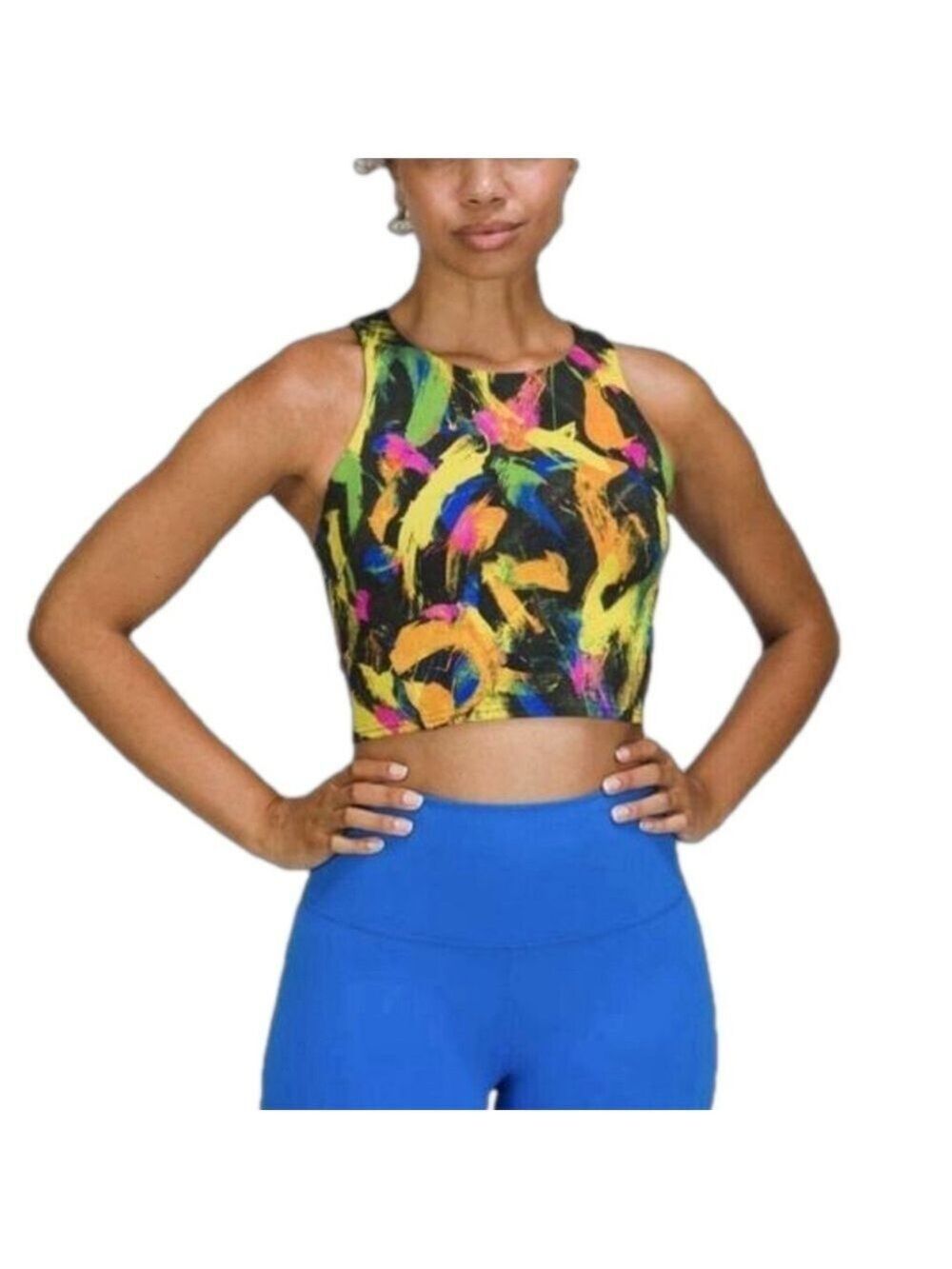 Lululemon Wunder Train Racerback Tank B/C Cup Support Size 4 Multi Color
